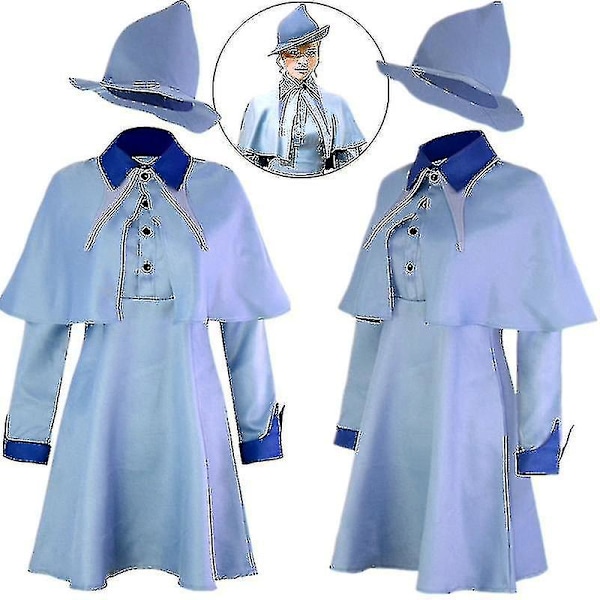 Trollkarl Skola Häxa Fleur Isabelle Delacour Beauxbaton Magic Cosplay Kostymer Hatt Dam Skoluniform Kläder Cap Halloween-i Without Cap L