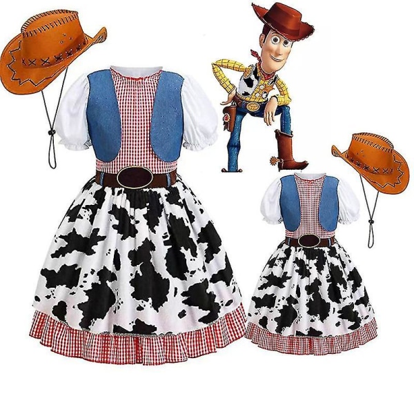 Woody Cosplay Girls Karneval Mamma Kostym Med Hap För Barn Halloween Födelsedagsfest Vuxen Vestido Kids S