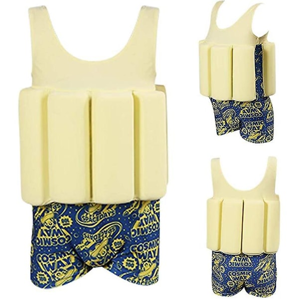 Lasten yksiosainen uimapuku Uimaliivi Kelluva uimapuku Yellow XL-130