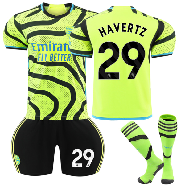 2024 Arsenal Away Kids Fodboldtrøjesæt nr. 29 HAVERZ 8-9 years