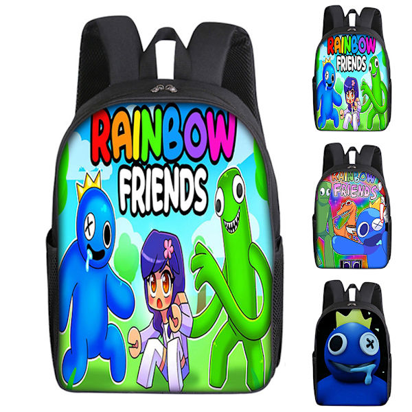 Cartoon Rainbow Friend Ryggsäck Kid Stor ryggsäck Skolväska B