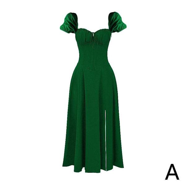 Kvindekjole Pendler Temperament Farve Mode High-end slynge D Dark green M