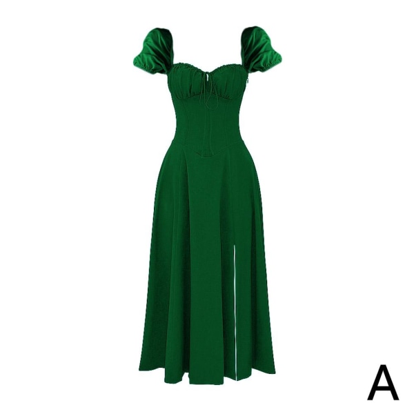 Kvinnlig klänning Pendlartemperament Färg Mode High-end Sling D Dark green L