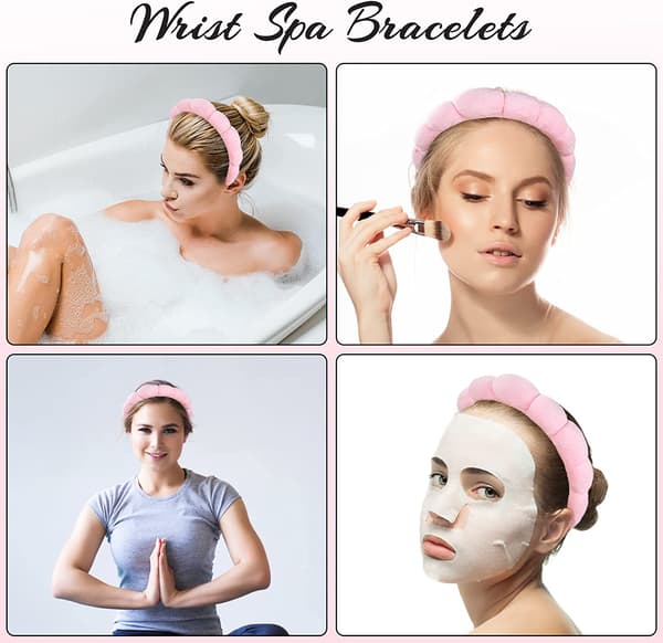 Pandebånd til kvinder Svamp, Puffy Makeup Pandebånd ，2-pak