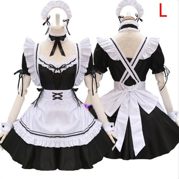 e olita Maid Dress Kvinna Anime Cosplay Party Kostymer L