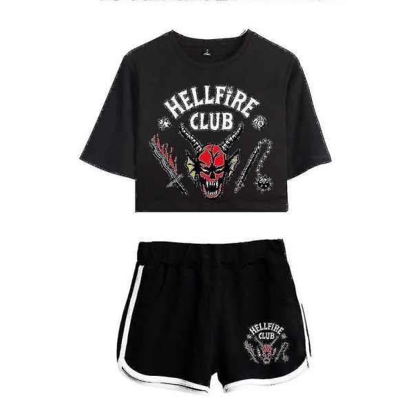 Stranger Things Season 4 Hellfire Club Crop Shortsit Z W Color 2 L