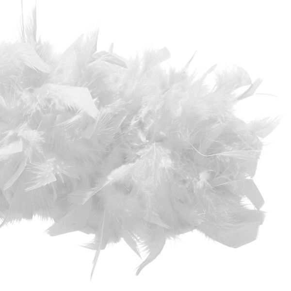 tectake Fluffy fjerboa Vit