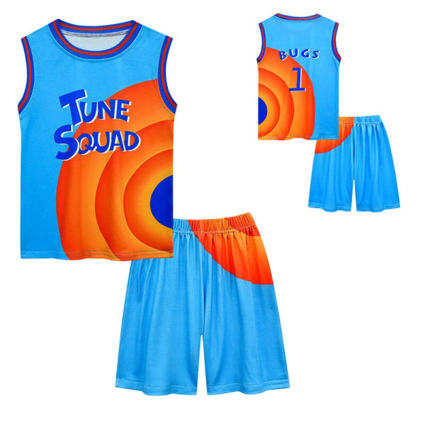 Børne Space Jam 2 Ball Costume James Tune Squad Style3 140cm