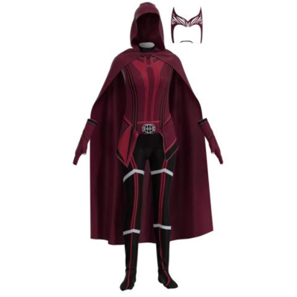 Scarlet Witch Kostym Outfit Halloween Cosplay Party Finklänning 2 170
