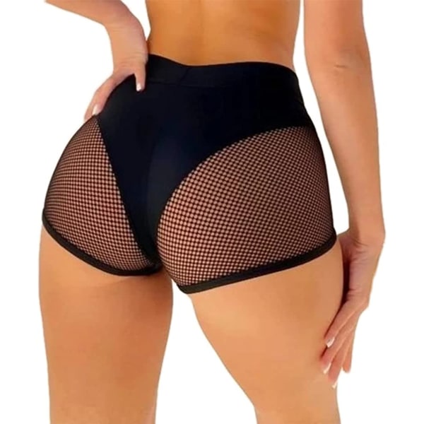 Kvinners utskårne yogashorts Scrunch Booty-bukser høy midje XL