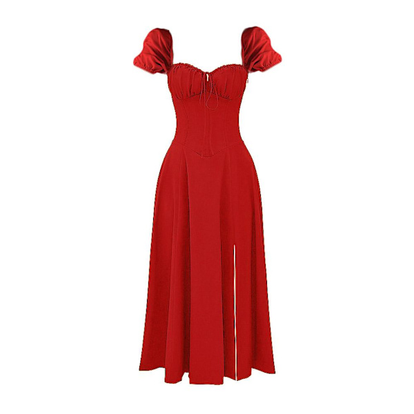 Kvindekjole Pendler Temperament Farve Mode High-end slynge D red XL