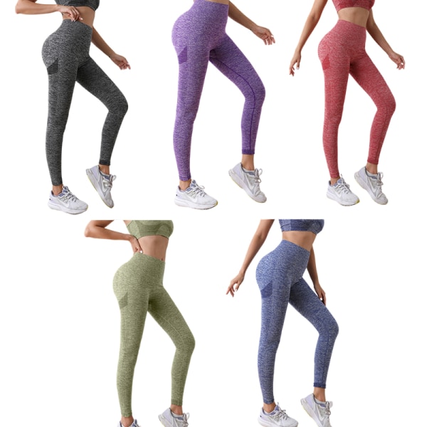 Kvinnor High Waist Leggings För Fitness Dam Gym Sport Legging Pink 60KG-80KG