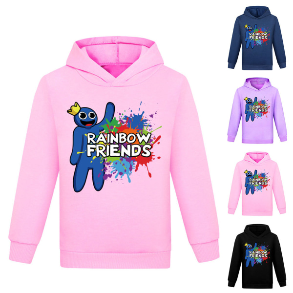 Roblox Rainbow Friends Barn Gutt Jente Hettegenser Topp Sweatshirt Pink 140cm