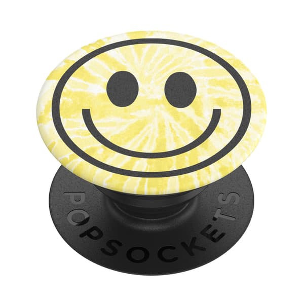 Tie Dye Smiley Avtakbart grep med justerbar funksjon Gul