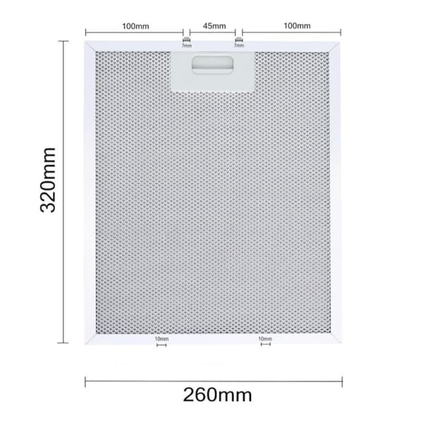 Fläktfilter - 320x260 mm, Aluminium + Kolfilter, 2-pack 304