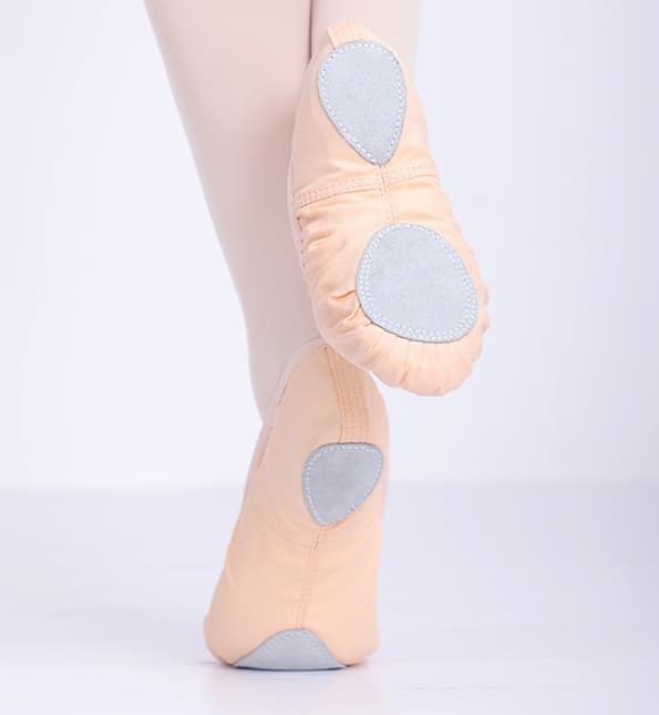 Ballettskor med delad sula, platta sneakers för dans Ljusrosa 2 UK Lightpink