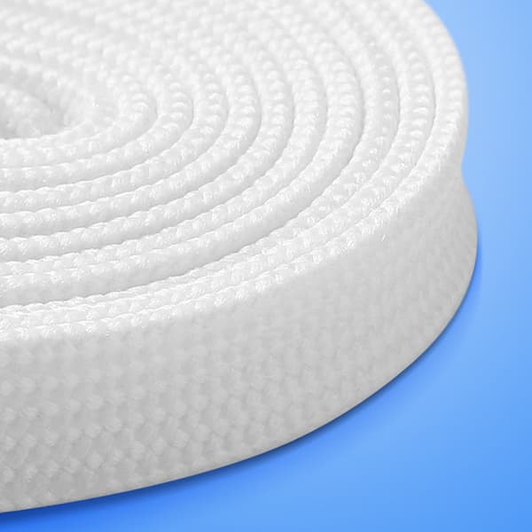 Flate skolisser i polyester, 4 par hvit S hvit S White