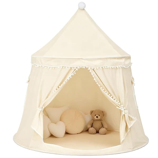 Stort legetelt til børn – Yurt-design legetelt med taske, perfekt gave til børn Beige