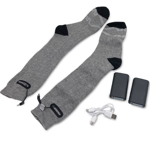 Akkulämmitteiset sukat 4000 mAh harmaa M harmaa M Grey