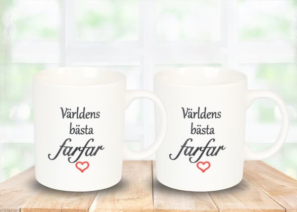 Krus Verdens Bedste Bedstefar white Vit