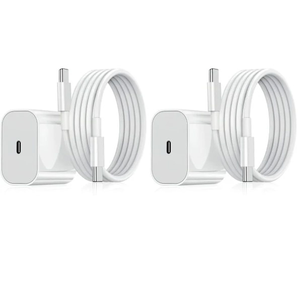 Hurtigoplader 20W til Apple-enheder, USB-strømadapter med 2m kabel, Lightning-stik, Apple-interface 2 stk. Apple-interface 2pc Apple Interface