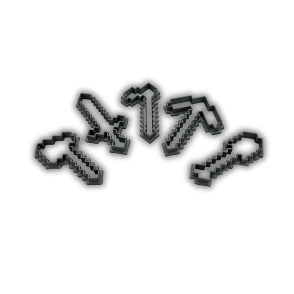 MineCraft verktyg kakform Silver M m Silver