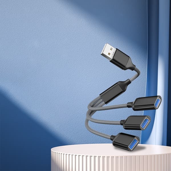 USB-hub-splitter - 3 porter svart 37 Black