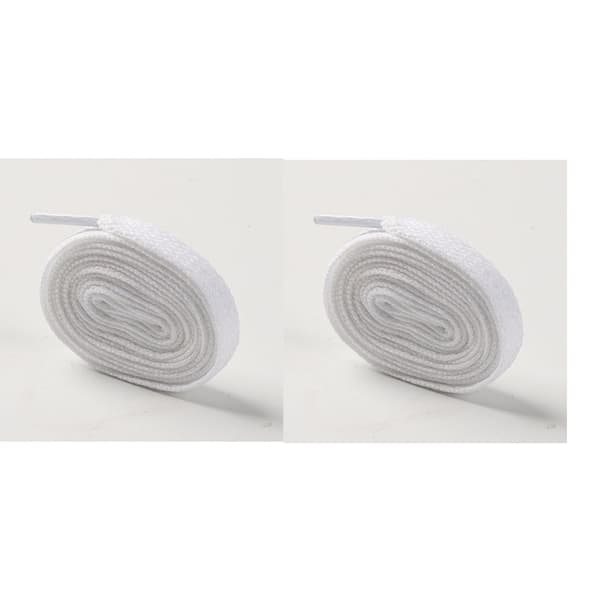 Flate skolisser i polyester, 4 par hvit M hvit M White