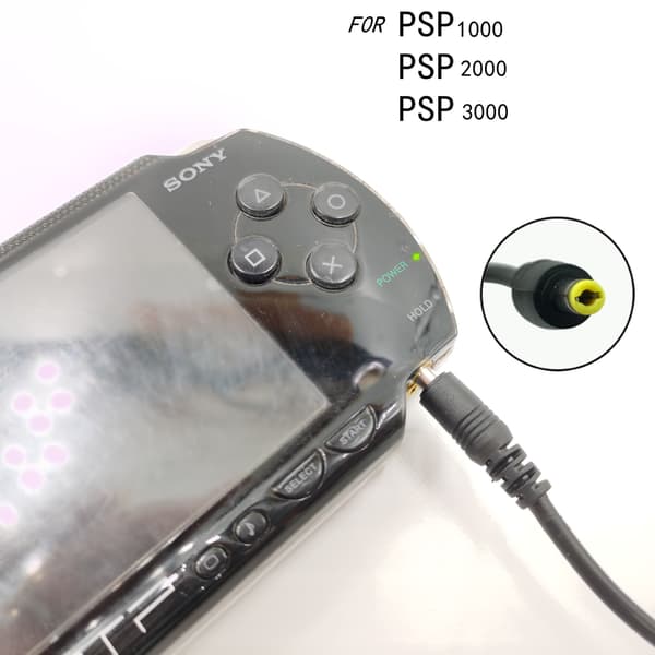for PSP 1000 2000 3000, Lader 5V AC-adapter vegglader strømkabel