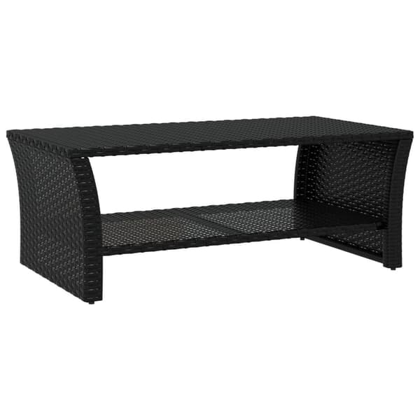 vidaXL sofabord sort 100x50x40 cm polyrattan