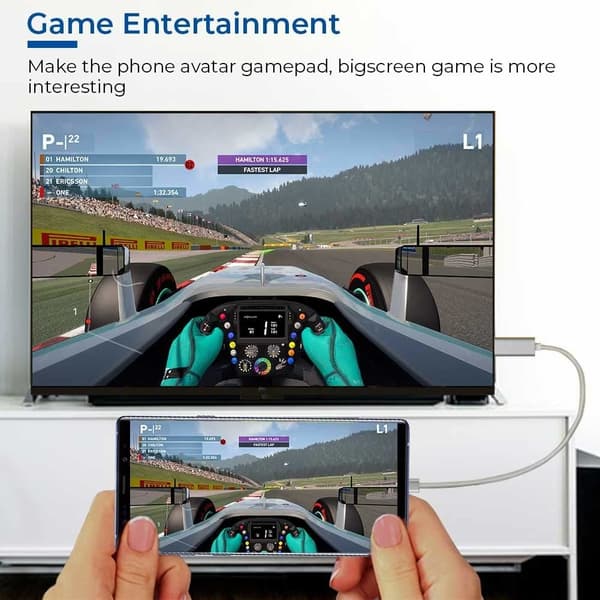 USB-C til HDMI-kabel 4K (2 meter) Hvid 57 White