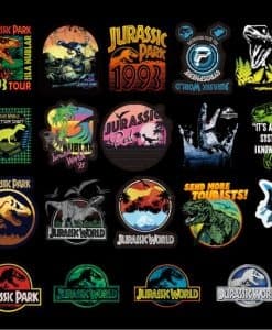 LAGERSALG Jurassic Park og dinosaur-klistremerker - 50