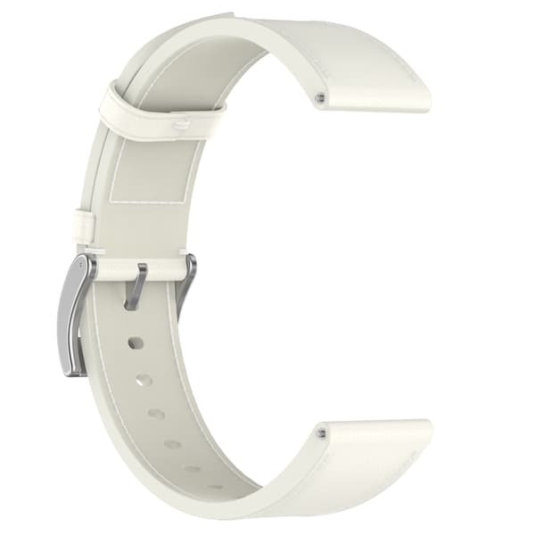 Ægte læderrem til Samsung Watch 4 5 6 7 Hvid 19 White