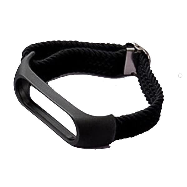 Urrem Nylon til Xiaomi Mi Band 3/4/5/6/7/NFC Sort 11 Black