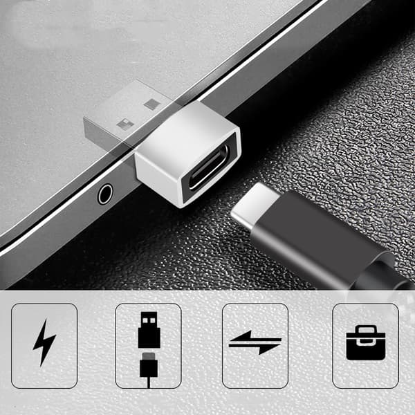 Adapter USB-C (hona) till USB-A 2.0 (hane) Silver 4 Silver