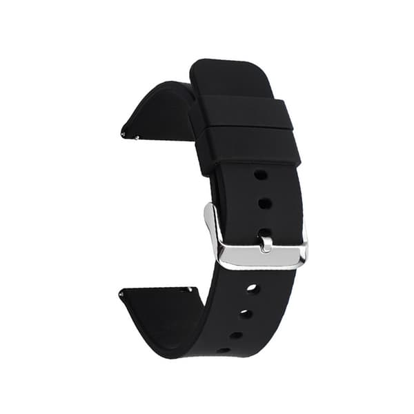 Universal silikone urrem sort 24 mm sort 24 mm Black