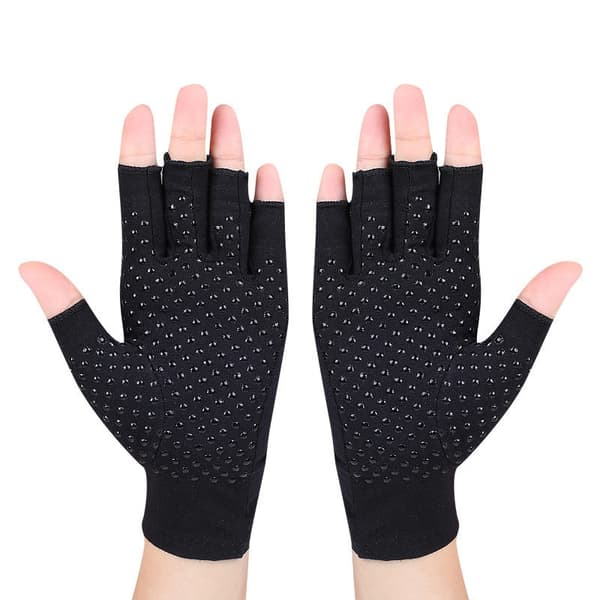 Fingerløse kompressionshandsker, 1 par sort S sort S Black