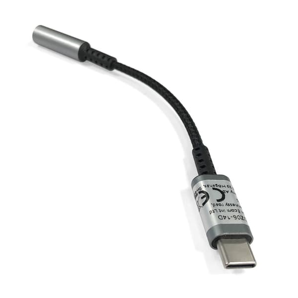 USB-C til 3,5 mm hodetelefonadapter Grå 9 Grey