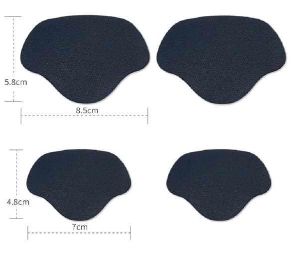 Hälskydd / reparationslappar för skoreparation 2 storlekar Blå 2-pack Blå 2-pack Blue