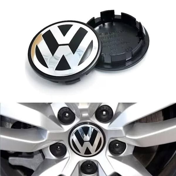 4-pack Volkswagen navkapslar, 56 mm silver navkapslar
