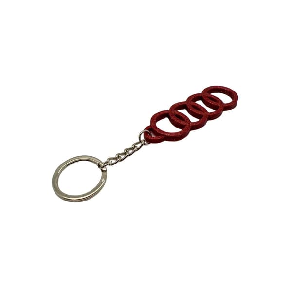 Audi nøglering nøglekæde tilbehør Rød one size Red