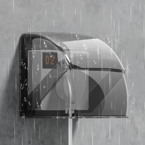 Stikkontaktdeksel Elektrisk Plugg Vanntett Deksel Strøm Ra White