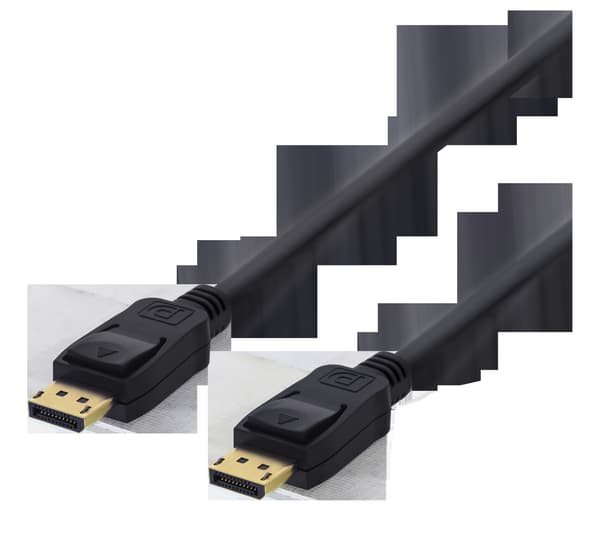 DisplayPort-kabel, 0,5 m, 4K UHD, DP 1.2, sort 60 Svart