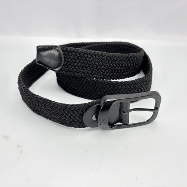 Elastisk vevd belte for menn 105 cm svart 145 Black