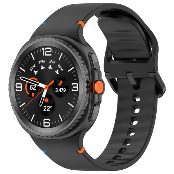 Silikonerem til Samsung Galaxy Watch 8 Sort 19 Black