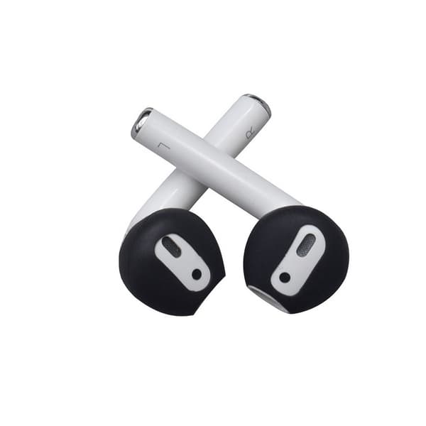 Silikone ørekopper til AirPods 1/2 Generation Sort 1 Black