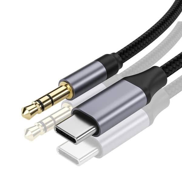 Lydkabel: Type-C til 3,5 mm Aux-kabel til bil og hovedtelefoner 1 m 13