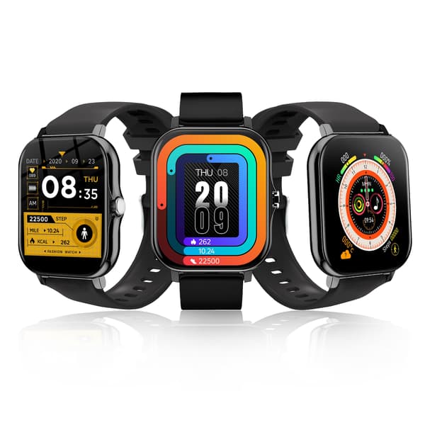 Smartwatch med Bluetooth-opkald og aktivitetsmåler Sort 89 Black