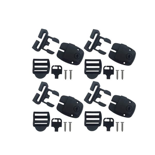 Låsesett for spadekke, spennelås, spenne, sett med 4 4-pack 84