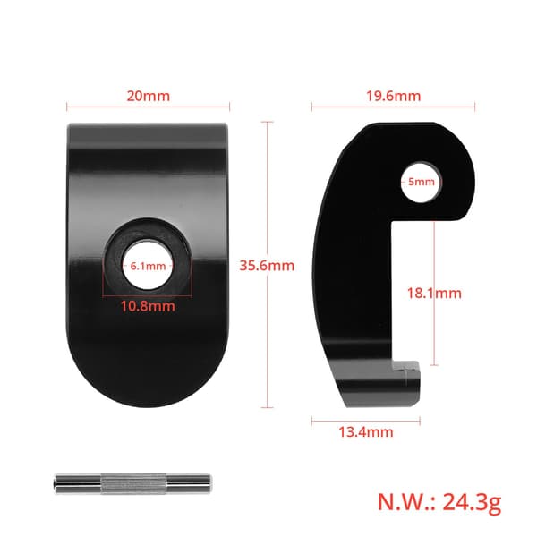 Robust sammenleggbar spenne for Xiaomi M365/Pro Svart 51 Black